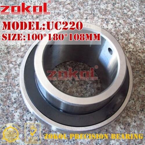 ZOKOL bearing UC220 90220 Pillow Block Ball Bearing 100*180*108mm