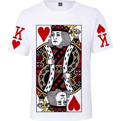 Summer 3d Print Poker T Shirts Playing Cards Fashion Men Women T-shirt Tops Casual Short Sleeve Unisex 3D T-shirts Tee Shirt 4XL