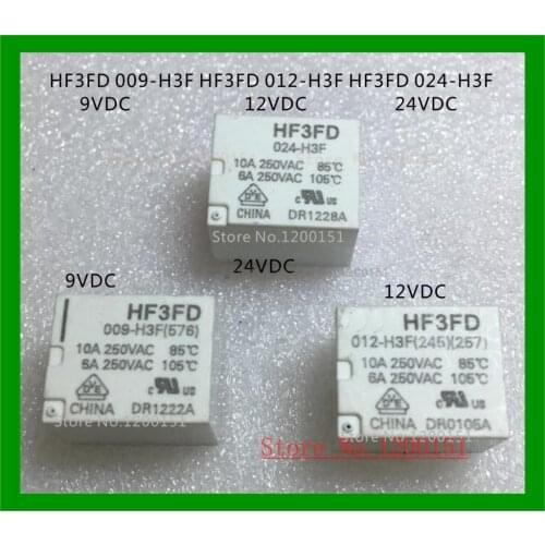 HF3FD 009-H3F 9V HF3FD 012-H3F 12V HF3FD 024-H3F 24V relay DIP-5