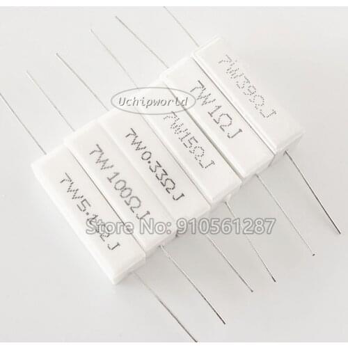 Ceramic cement resistance 7W 300R 330R 390R 470R 500R 1K5 2K7 3K3 3K9 4K7 5K6 6K2 6K8 10K 8.2R 10R 12R 15R 18R 20R 22R 24R 25R