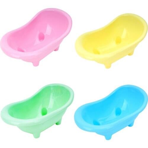 Hamster Sand Bathroom Durable Plastic Sand Bath Container Sandbox Bathing Sand Bowl Cute Bathtub Shape for Gerbil