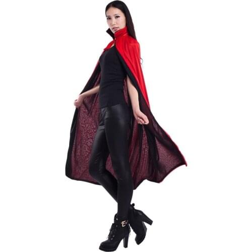 Cosplay Gothic Heroic Cloaks 2019 New Halloween Double-sided Cloak Velvet Witches Princess Death Long Cape Adult Kids Costume