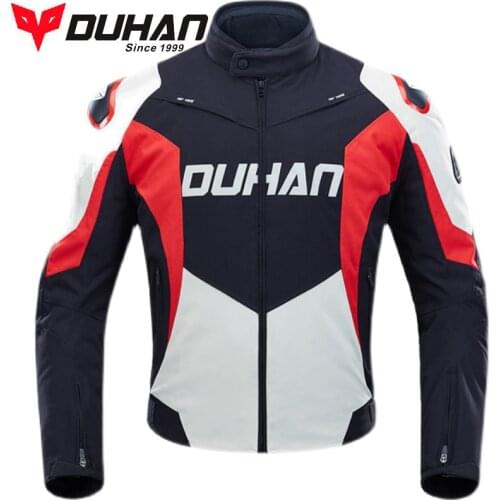 DUHAN Motorcycle Jacket Winter waterproof warm Men Shockproof Body Protector Motocross Jacket Cycling Jacket Moto Clothing