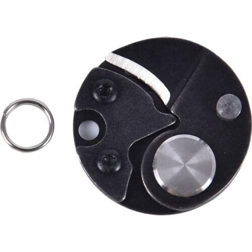 Mini Pocket Knives Outdoor Self Defense Tools EDC Steel Round Coin Folding Knife Portable Gadget Key Chain Hand Pendant Tool