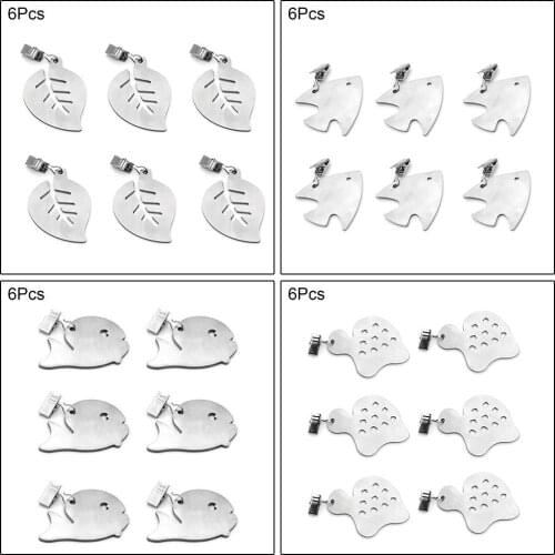 6pcs Stainless Steel Tablecloth Weights Clips Hanging Buckles Multi-function Clamp for Picnic Table Cloth