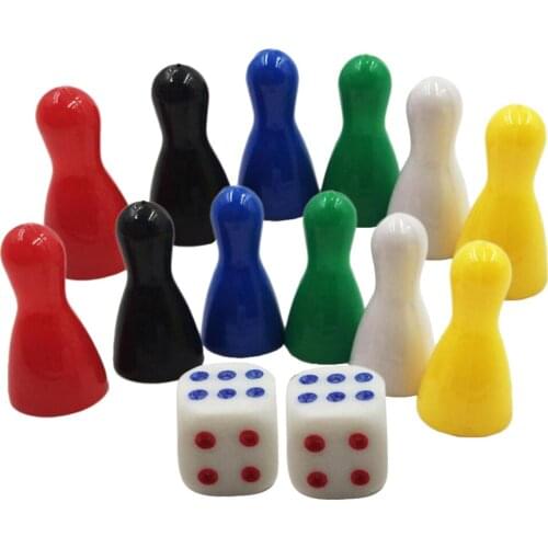 Pack of 12 Pawn Chess Pieces for Board Games, Component,Board Game Supplies