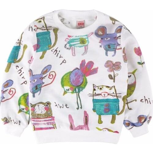 2019 Autumn Spring Cartoon Children Baby Boy Girl Long Sleeves Print T-shirt Sweatshirts Coat Fashion Hoodies Children Clothing