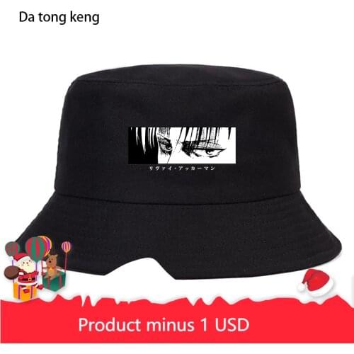 Anime Attack on Titan Summer Hat Women Men Panama Bucket Cap The Design Flat Visor Japan Anime Fisherman Hat
