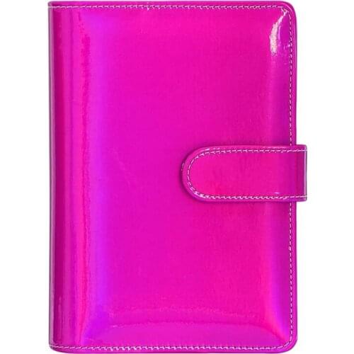 PPYY-A6 Pu Leather Notebook Binder Cover 6 Ring A6 Binder Budget Cash Envelopes Planner Journal Loose Leaf Binder Cover