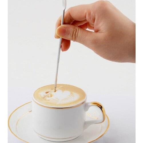 Barista Cappuccino Espresso Coffee Decorating Latte Art Pen Tamper Needle Creative High Quality Fancy Coffee Stick Tools Kitchen