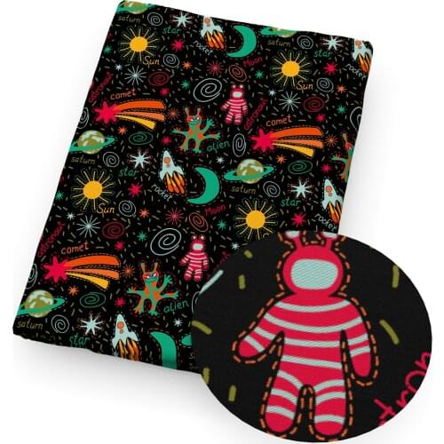 50*145cm Planet Sun Pattern Printed Polyester Cotton Fabric for Tissue Sew Quilting Fabric Needlework Material DIY тканьc18964