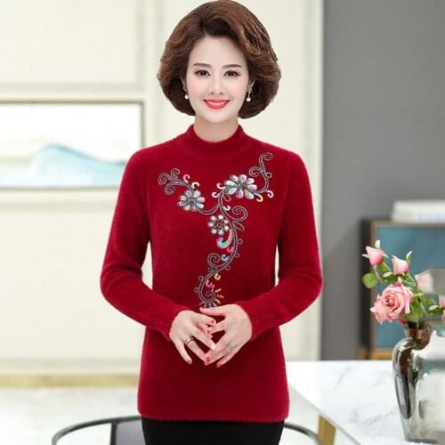 Imitation Mink Basic Turtleneck Knitted Jumpers For Women Warm Soft Casual Loose Long Sleeve Winter Sweater Female Pullover Tops