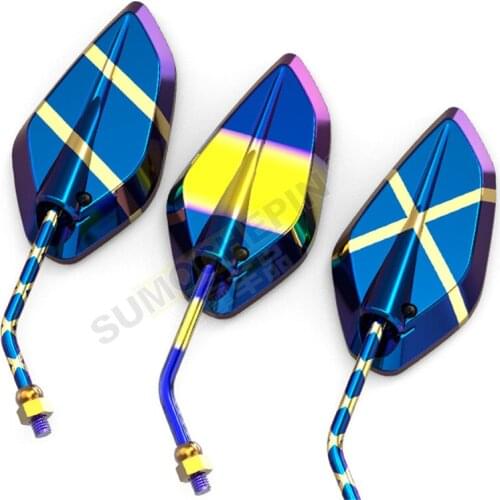 10mm 8mm Universal Rearview Mirror Motorcycle Metals and Plastics Refitting Accessories for Honda Kawasaki Suzuki Yamaha Dukadi