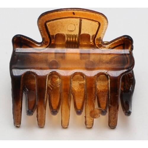 12 Coffee Plastic Hair Jaw Claw Clip Clamp Folding Clips 29mm Hair Accessories