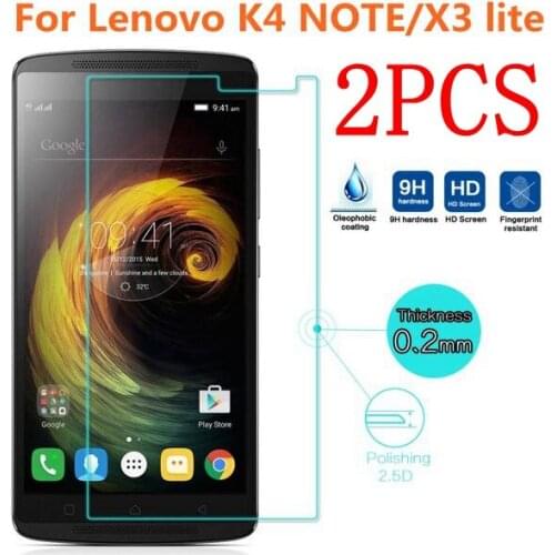2PCS Original Tempered Glass For Lenovo K4 NOTE Screen Protector protective film For X3 lite/A7010 5.5'' Glass