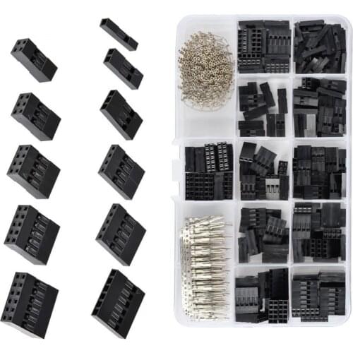 620pcs Dupont Connector 2.54mm, Dupont Cable Jumper Wire Pin Header Housing Kit, Male Crimp Pins+Female Pin Terminal Connector