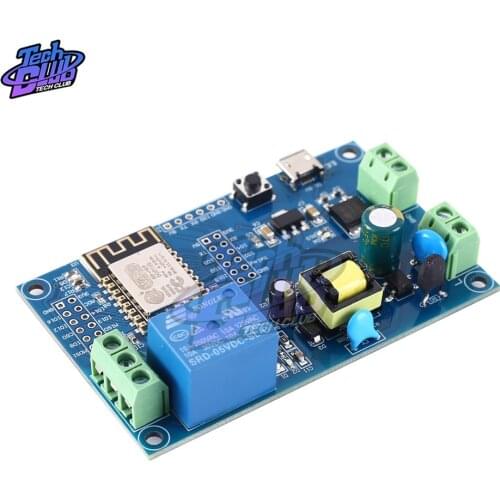 AC 220V DC 12V ESP8266 WIFI Single Relay Module esp8266 ESP-12F AC/DC UART Development board Remote Control Smart Home