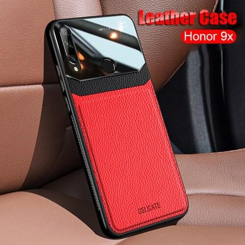 For Huawei Honor 9X Global Case Leather Glass Cover Case For Huawei Honor 9X Premium Honer 9 X 9X 9xpro Cases Coque 6.59inch