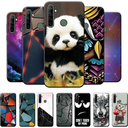 Realme C3 Case For Oppo Realme C3 Case Cover Silicone Soft TPU Phone Bumper For Oppo Realme C3 Fashion Panda Protective Case 6.5