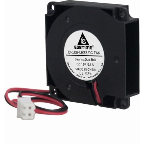 Gdstime 2 Pcs 4cm 4010B Dual Ball DC 12V 40mmx40mmx10mm Mini 3D Printer Blower Cooling Fan 40mm x 10mm