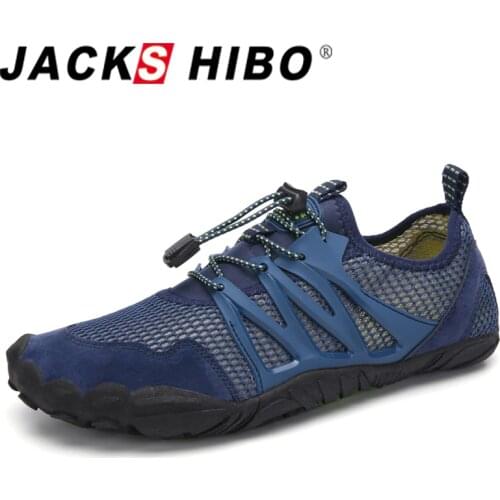 JACKSHIBO Water Shoes Sneakers For Men Male Beach Swimming Shoes Breathable Hiking Upstream Shoes Surfing Sport Sneakers Shoes