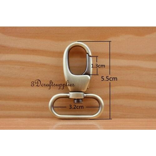 Lobster Clasps Clips Claw purse hooks Swivel snap hook 32 mm 6pcs CK56