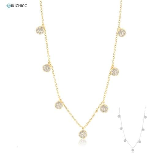 Kikichicc New 925 Sterling Silver Charm Necklace Zircon CZ Luxury Women Choker Chain High Quality Jewelry Colorful Jewels