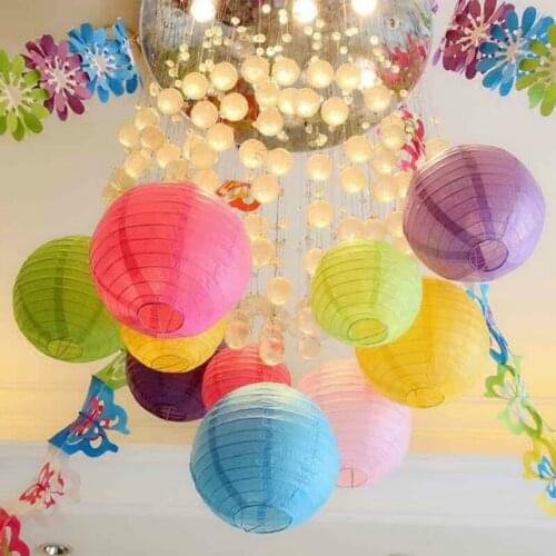8 Inch (20cm) Chinese Paper Lantern Balls for Decoration Festive Party Supplies Wedding Event Decoration Lantern DIY Gift Craft