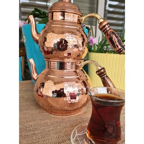 Traditional Turkish Handmade Copper Teapot Vintage Kettle Kitchen Tools Hot Tea Maker 2 9colors Pure Copper Tea Pot Water Kettle