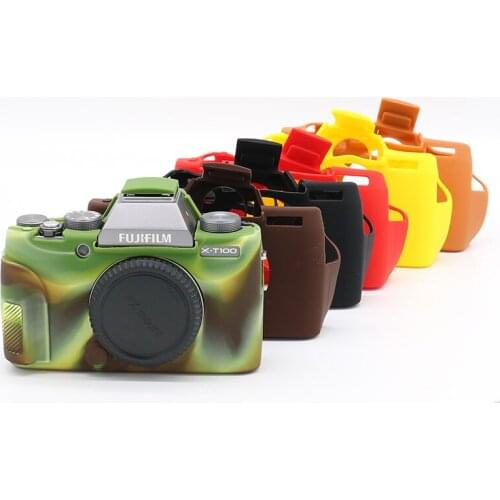 Soft Silicone TPU Skin Body Rubber Camera Case Bag Full Cover for Fujifilm Fuji X-T100 XT100 Digital Camera