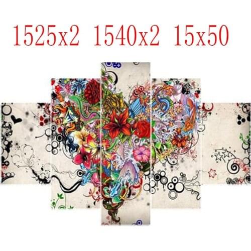 5PCS 5d diy diamond embroidery Heart diamond painting Cross Stitch full drill Rhinestone Multi-picture gift 1525x2 1540x2 15x50