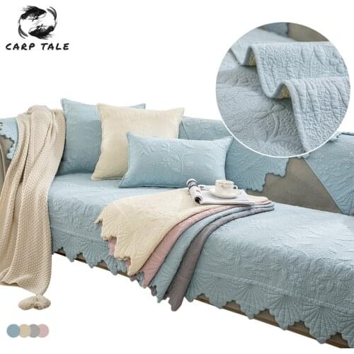 Non-slip Sofa Covers For Living Room 4 Colors Cotton Corner Sofa Slipcovers Modern Cushion Towel 3-seater Couch Cover For Sofas
