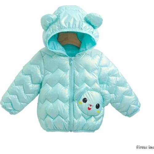 New Winter Baby Girls Cartoon Jacket 2021 Autumn Toddler Kids Coat Chirdren Lovely Warm Thick Hoodies Outerwear Girls Sportswear