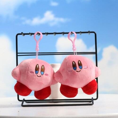 Cute Star Kirby Games Plush Anime Stuffed Toys Chikdren Kirby Keychain Car Key Chain WoemenPendant Key Chain Toys Gifts Girls