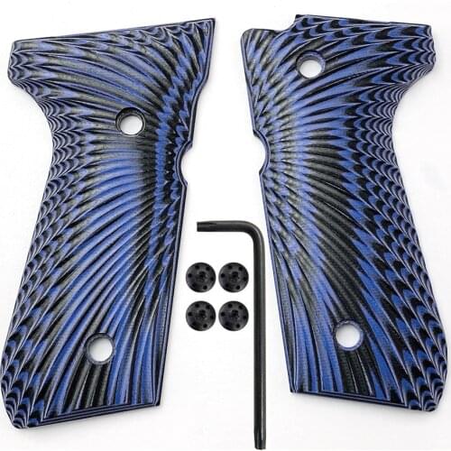 G10 Grips Beretta 92fs grips Full Size, 92 fs, m9, 92a1, 96a1, 92 INOX, Gun Grips Screws Included, Sunburst Texture
