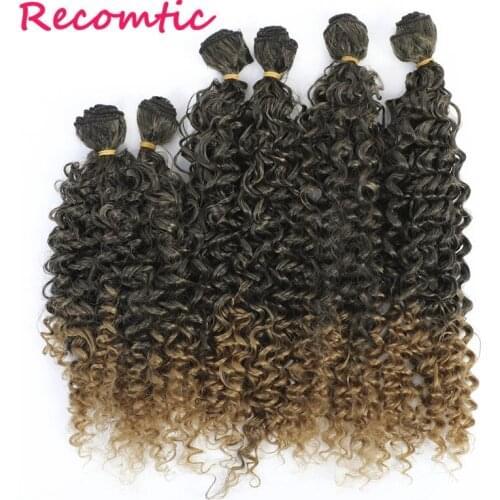 Recomtic Synthetic Hair Extensions Water Wave Hair Bundles Twist Crochet Hair Synthetic Braiding Hair For Black Women