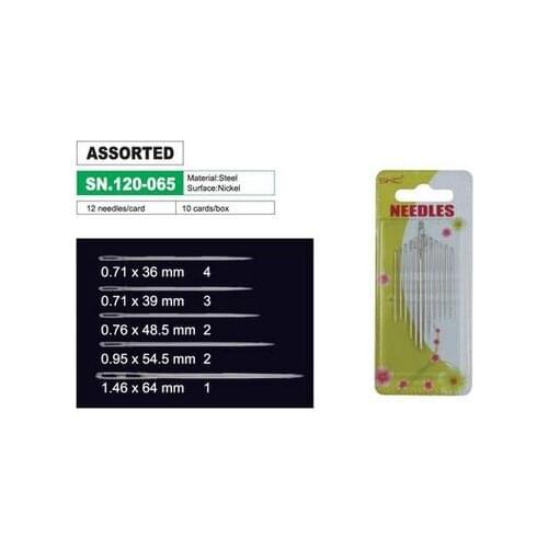 SN-120-065Large Leather Hand Sewing Needles Gold Eye Needle Embroidery Tapestry Home Wool DIY Sewing Accessories Disc mounted