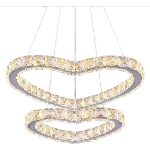 Modern Heart-shaped chandelierl Led Chandelier Pendant Lamp Luxury Led Hanging Light for Living Room Luminaire Chandeliers Light