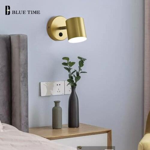 Modern led wall lamp spotlight 110V 220V Bedside Light Sconce Wall Light Living room Bedroom Kitchen Wall Led Switch control