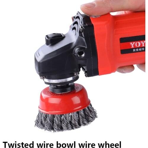 65/75mm Twist Knot Steel Wire Cup Wheel Brush M10 For Metal Polishing Derusting Wire Wheel Brush Disc For Angle Grinder