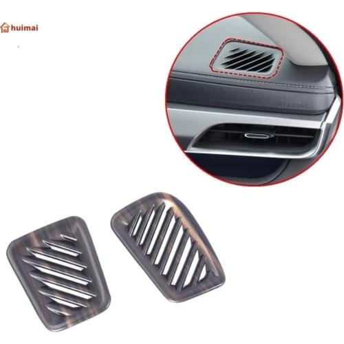 For Toyota Highlander 2021 2022 ABS Carbon Fiber Style Car Side Air Conditioning Dashboard Vent Cover Trim Frame Stickers