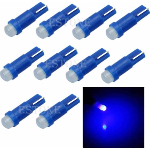 10 Pcs Set T5 1 COB LED Dashboard Licence Plate Speed Wedge Light Car Bulb