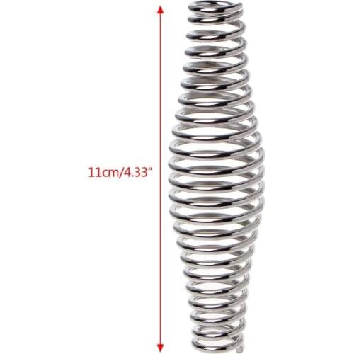 Y98B BBQ Stainless Steel Handle Spring Wood Furnace Stove Smoker Elastic Steel Roll