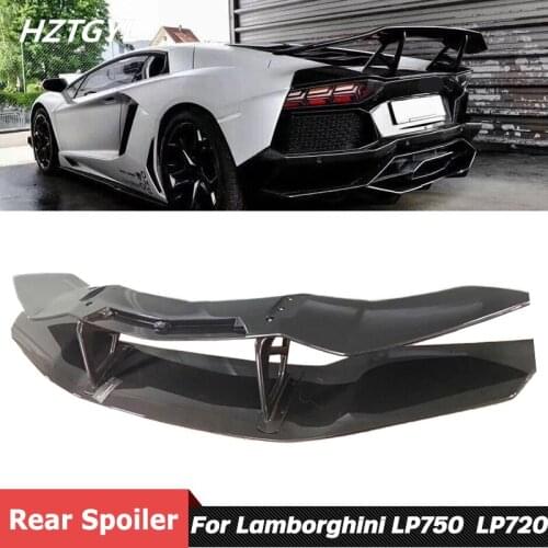 Carbon Fiber Or Unpainted FRP Material Back Trunk Wing Rear Spoiler For Lamborghini Aventador LP700 LP750 LP720 2011-2018