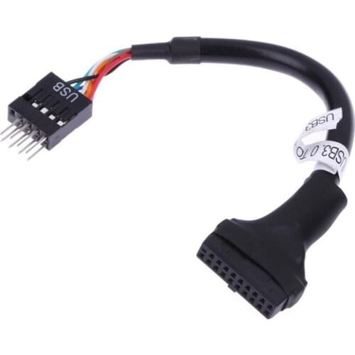 1PC USB 3.0 20-Pin Male To USB 2.0 9-Pin Motherboard Header Female Adapter Cable New Hot