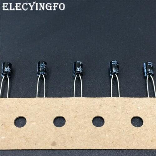 100pcs 3.3uF 35V3.3UF SANYO 3x5mm Small size Low profile 35V3.3uF Aluminum Electrolytic Capacitors