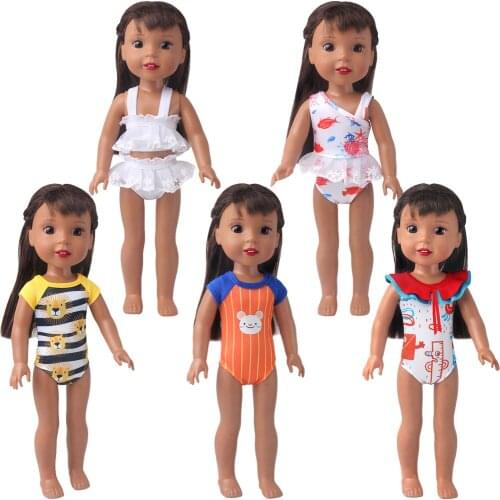 14.5 Inch Nancy American Paola Reina Doll Swimsuit White Bikini Jumpsuit Skirt Baby Girls Clothes Toys Accessories Gift x88