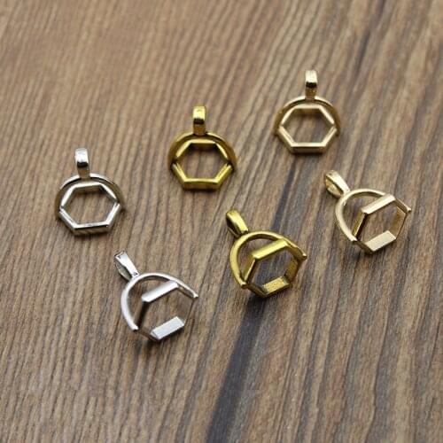 20pcs/lot 8mm hole Natural Stone Crystal Pillar Pendants Clasp Caps Tassel End Caps for DIY Necklace Jewelry Making Z1009