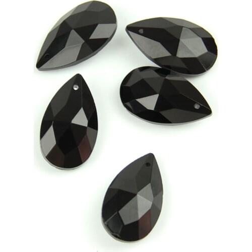 38mm/50mm/63mm/76mm/89mm Black Mesh Shape Crystal Chandelier Pendants Parts Beads Hanging Crystals For Chandelier