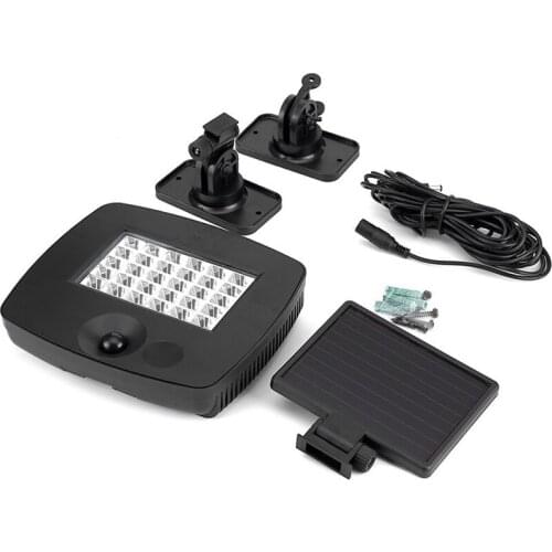 6pcs/lot Ultra Bright 30LED 6W Solar LED Wall Light Porch Light Waterproof Outdoor PIR Motion Sensor Solar LED Floodlight